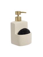 Jogo de porta detergente com esponja grain 2 pecas   home style