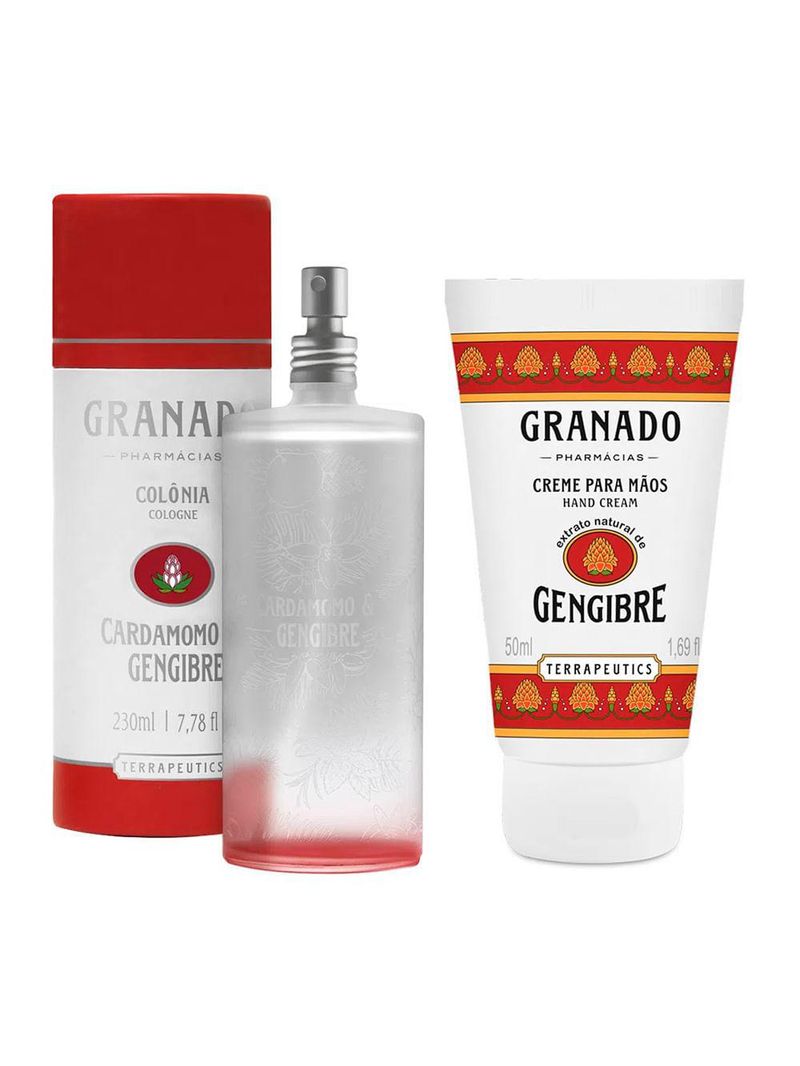 Granado cardamomo e gengibre kit - colônia + creme de mãos