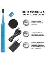 Escova de dentes megasmile - sonic black whitening ii blue