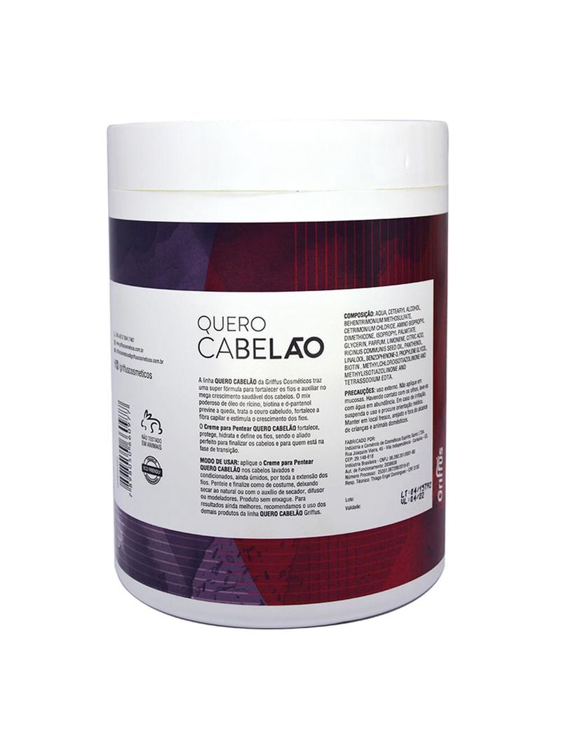 Griffus quero cabelão - creme para pentear