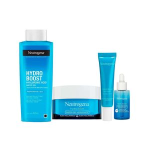 Neutrogena hydro boost kit – hidratante facial + gel creme para olhos + hidratante corporal + sérum