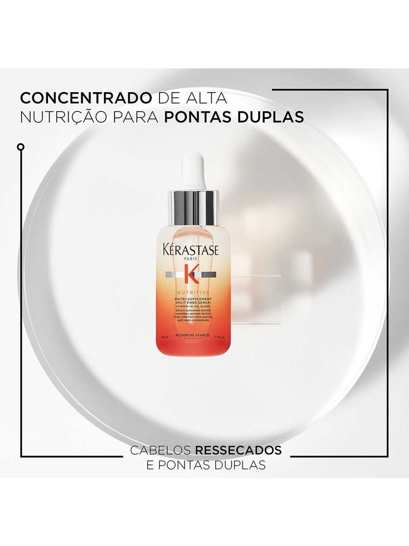 Óleo kérastase nutritive sérum de pontas duplas