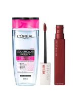 L'oréal paris + maybelline kit - Água micelar bifásica + batom líquido longa duração voyager