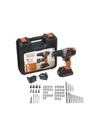 Kit parafusadeira/ furad imp (3/8) (10mm) 20v max* li-ion com 80 acessórios, 1 bat 15ah, carreg bivolt, maleta