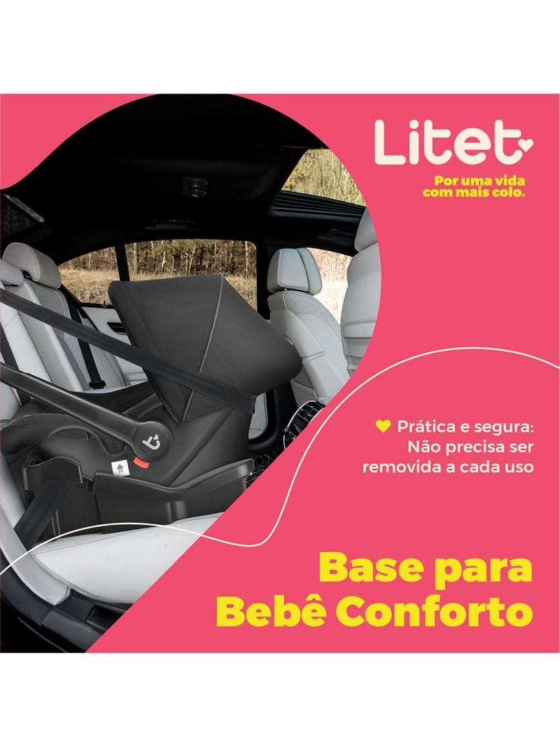Base para bebê conforto 0-13kg preta litet - bb534