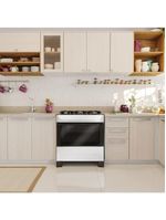 Fogão Mueller Branco 5 Bocas Com Mesa De Vidro Mfv5bb