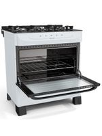 Fogão Mueller Branco 5 Bocas Com Mesa De Vidro Mfv5bb