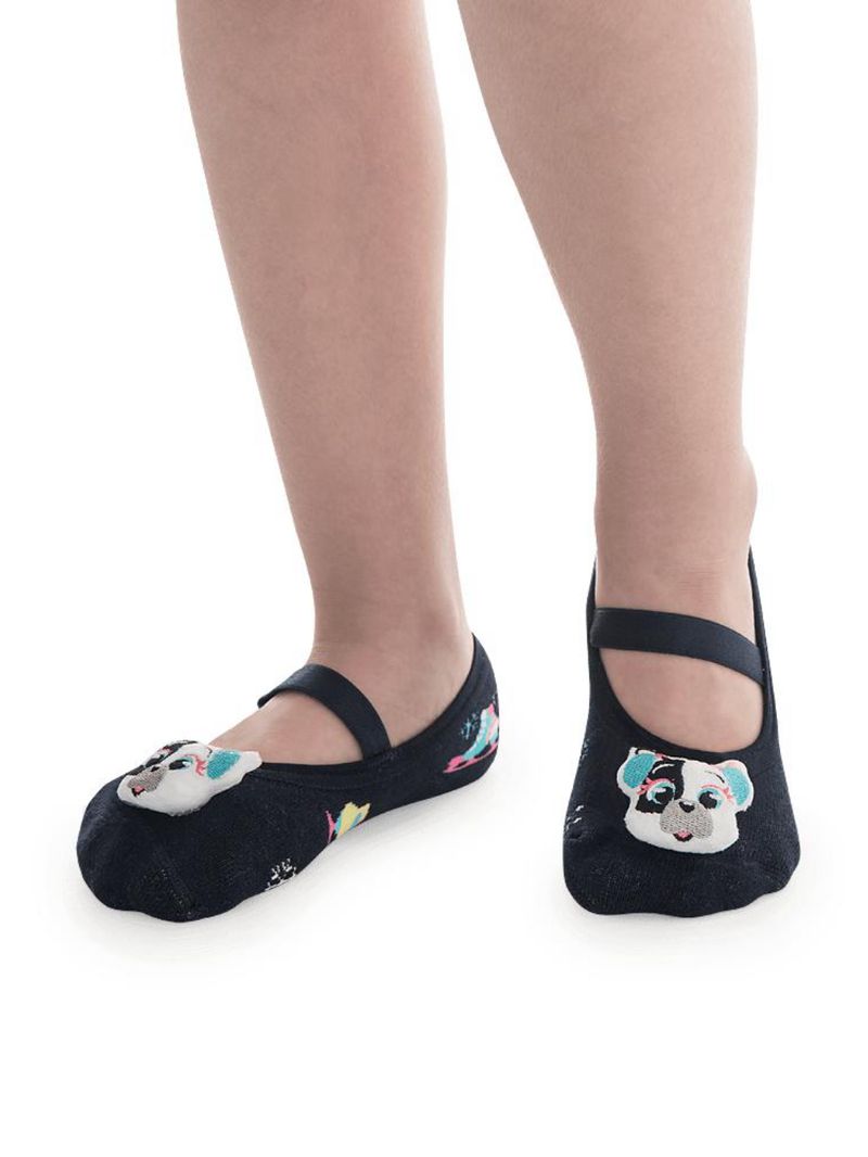 Meia sapatilha menina antiderrapante com led patins