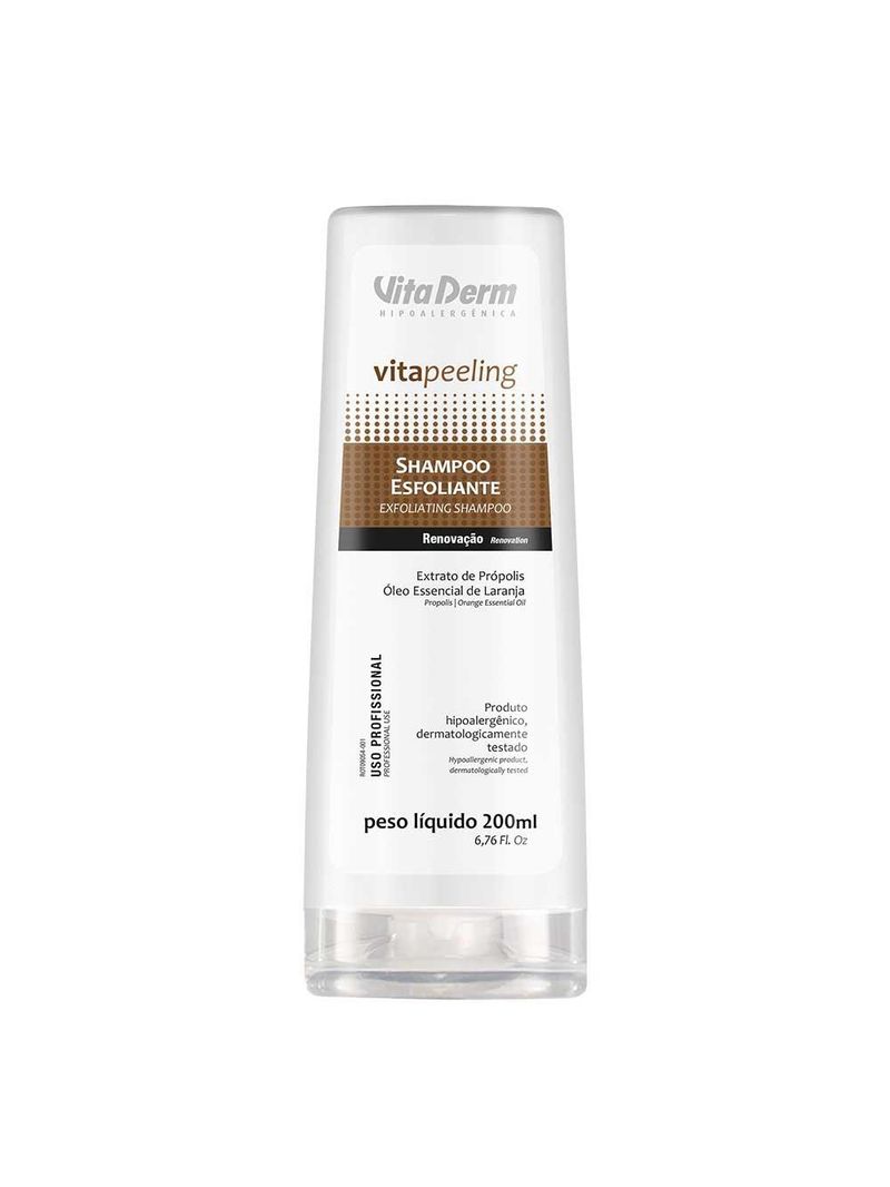 Shampoo esfoliante vita derm – vita peeling 200ml