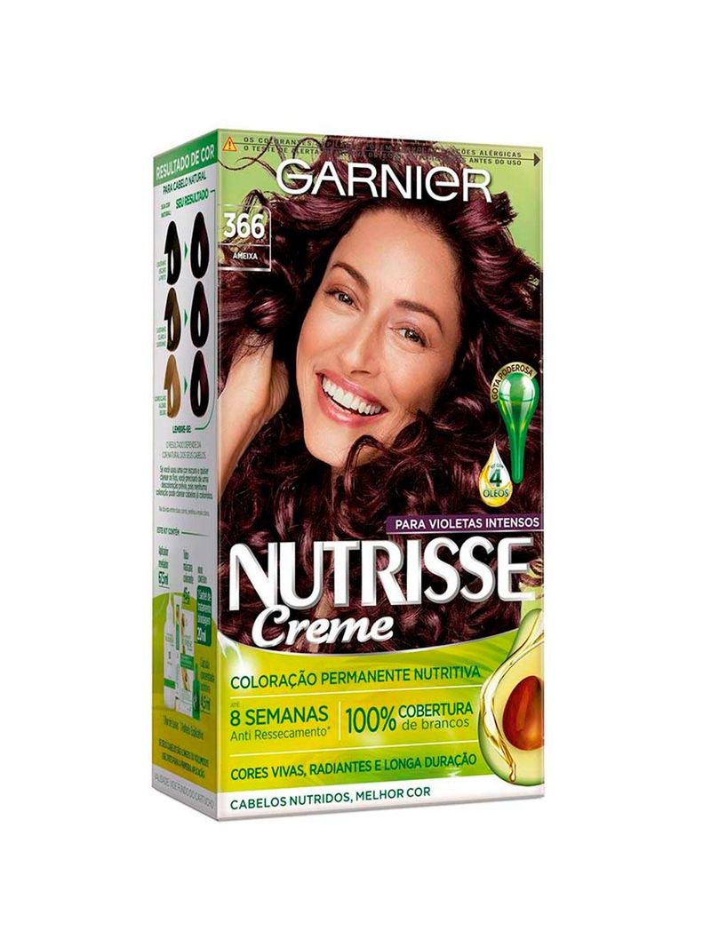 Kit garnier nutrisse - coloração 366 acaju purpura