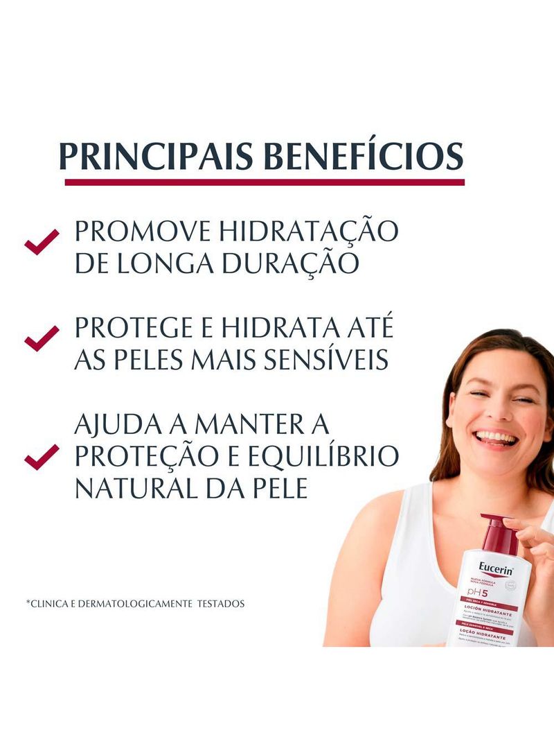 Loção corporal hidratante eucerin ph5