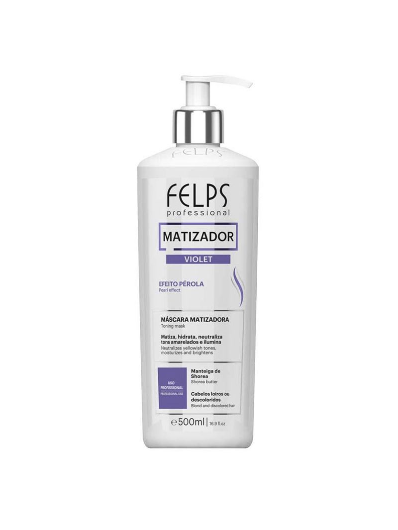 Felps color magic clay 4k violet - máscara tonalizante matizadora  efeito pérola