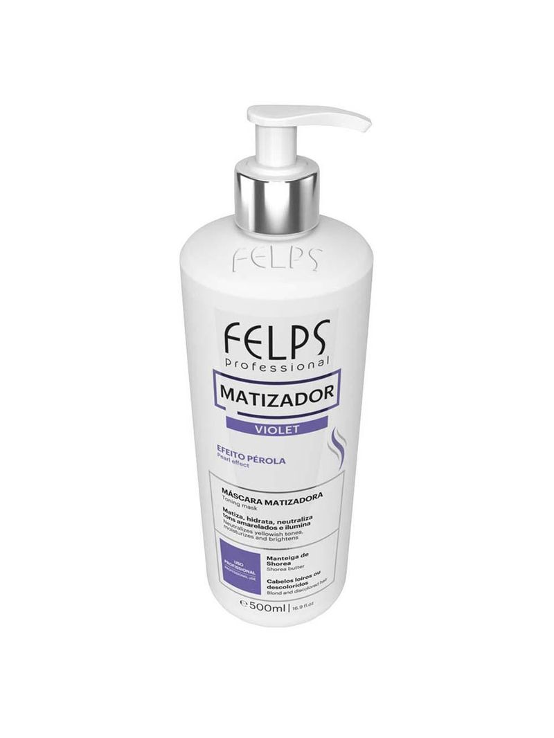 Felps color magic clay 4k violet - máscara tonalizante matizadora  efeito pérola