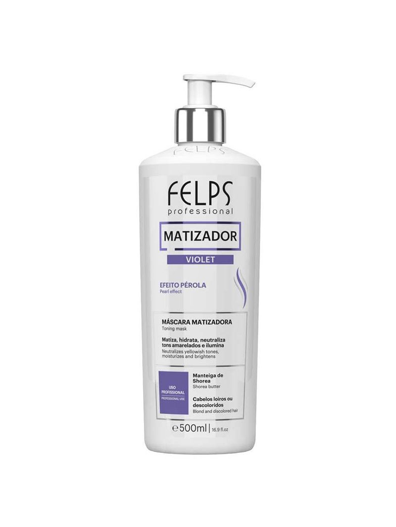 Felps color magic clay 4k violet - máscara tonalizante matizadora  efeito pérola