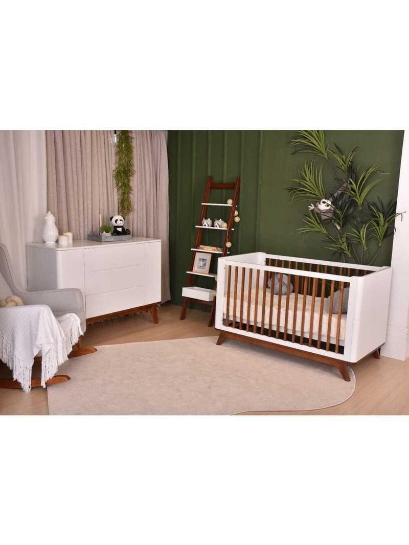 Berço Infantil Sambalele Divicar Branco Acetinado Mel