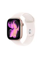 Apple watch series 11 gps 46mm ouro rosa pulseira p/m esportiva blush-clara