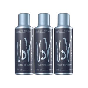 Kit ulrich de varens - 3x body spray udv for men