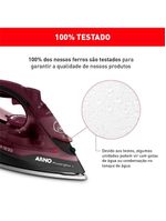 Ferro De Passar A Vapor Arno Ultragliss Vinho FMV 110V