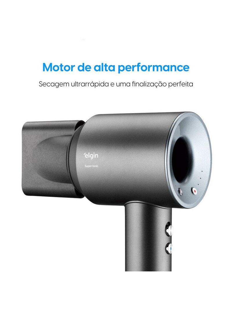 Secador Super Ionic 1700W Chumbo Motor BLDC 3 Temperaturas Jato Frio 110V