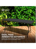 Mesa Dobrável Gallant Vira Maleta Portátil 1,80m Preto com Alça (GMD22A01A-PT)