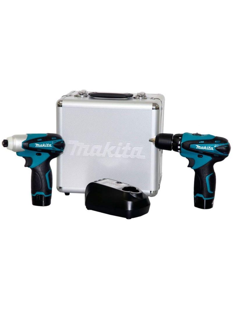 Kit Furadeira Parafusadeira E Parafusadeira De Impacto Bateria Bivolt - Lct204 - Makita