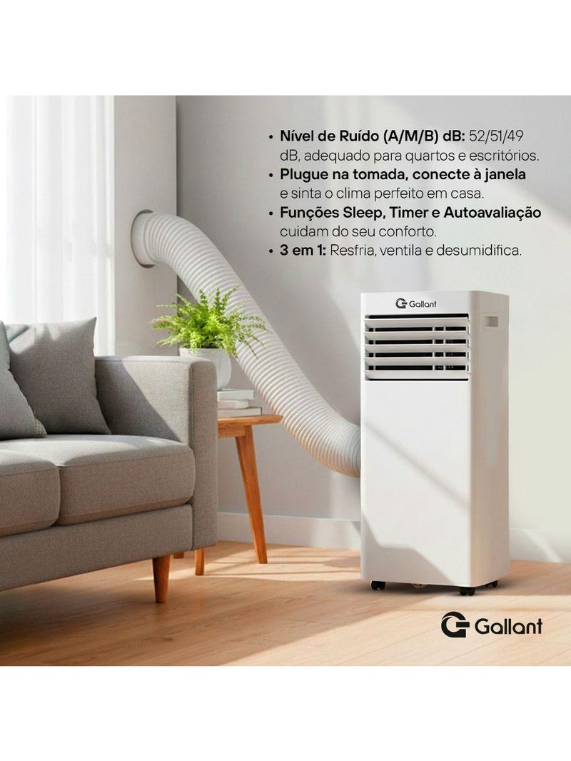 Ar-Condicionado Portátil Gallant 12000 BTUs Frio R32 127V (GAP12PCCA-BR127)