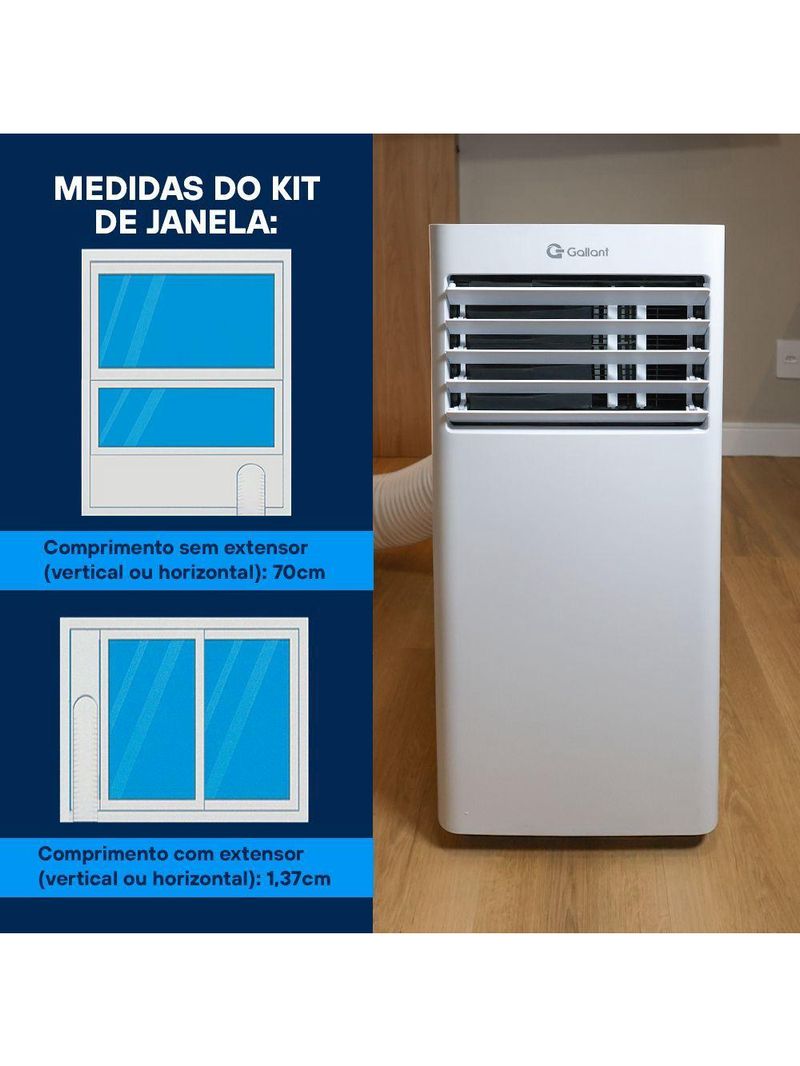 Ar-Condicionado Portátil Gallant 12000 BTUs Frio R32 127V (GAP12PCCA-BR127)
