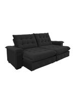 Sofá Coliseu 200m Retrátil E Reclinável Super Pillow Preto