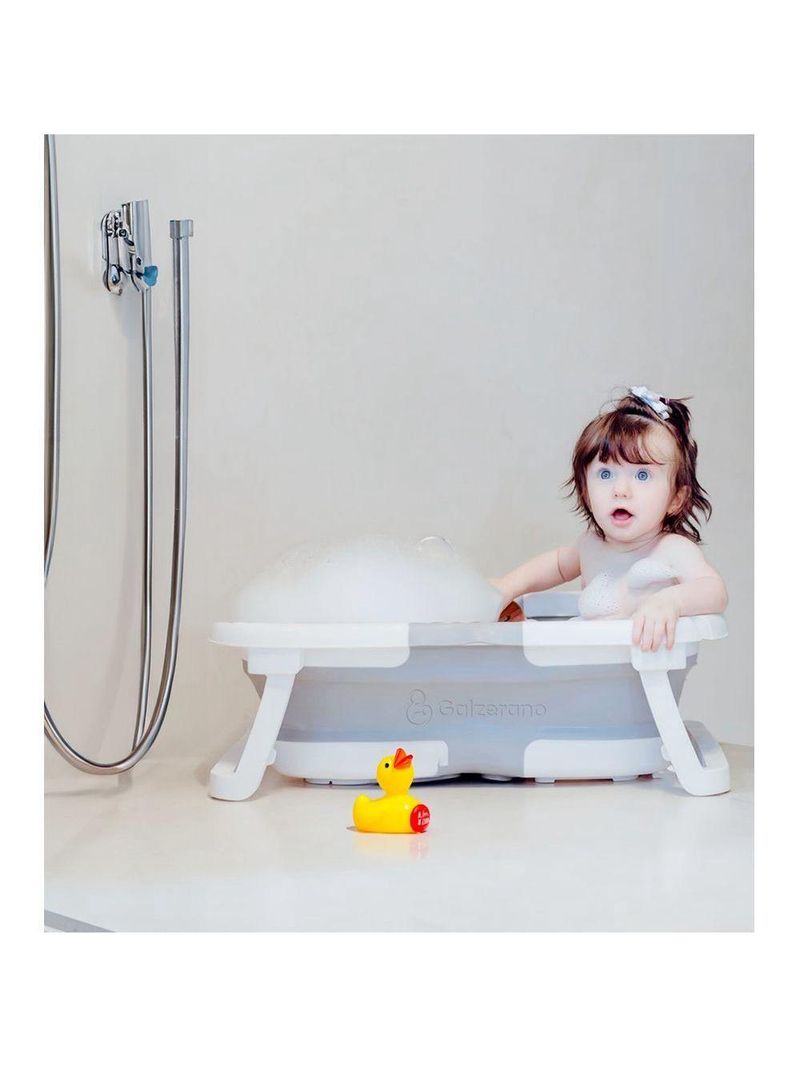 Banheira De Bebê Galzerano Compacta Dobrável 7095 Cinza