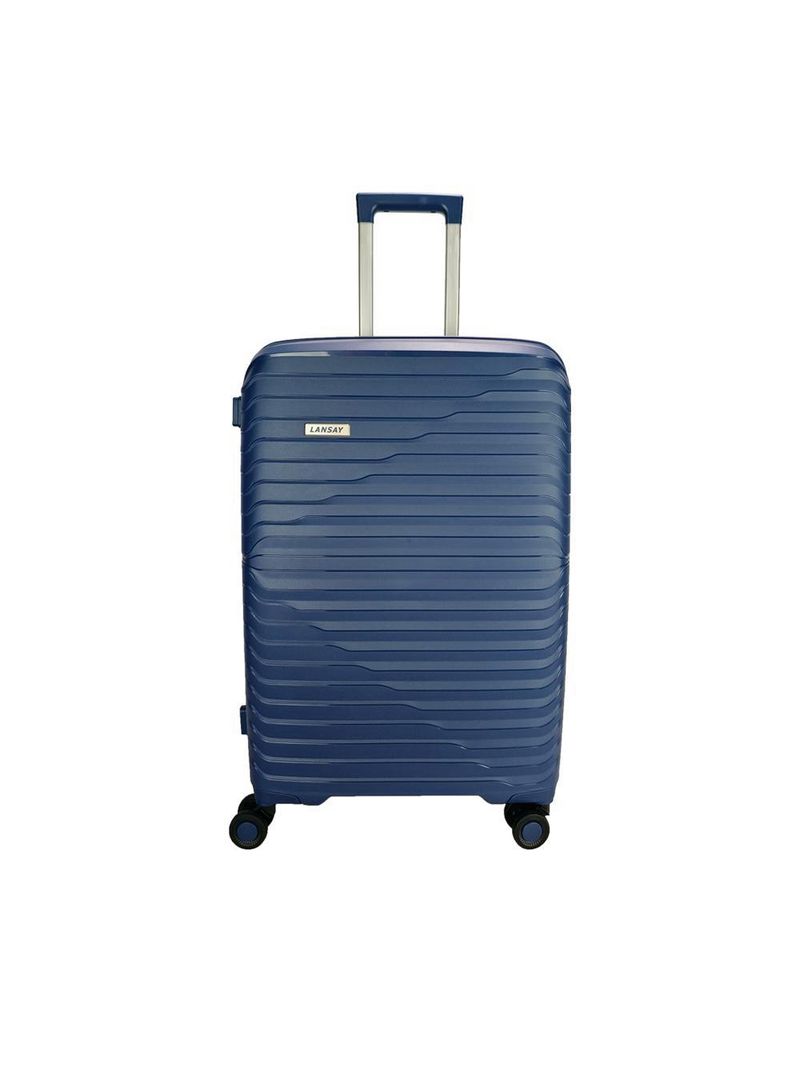 Mala média 23kg lansay azul expansível linha orium rodas 360° tsa