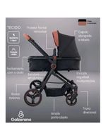 Carrinho De Passeio Galzerano Ivy 0 A 15kg Com Cesto Moises Preto