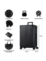 Mala média de policarbonato 4 rodas kyoto ii prata