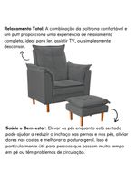 Poltrona Decorativa Sala De Estar Quarto Leitura Paris Suede Cinza