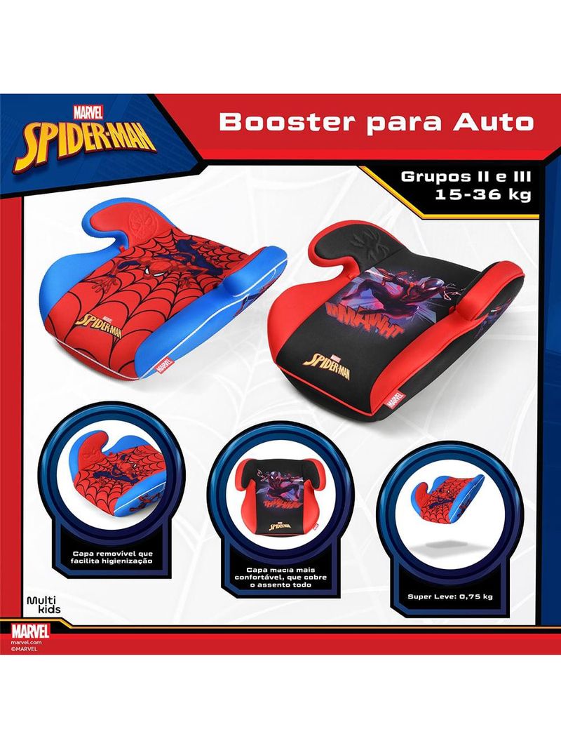 Cadeirinha para auto booster 15-36 kg disney homem aranha - bb618