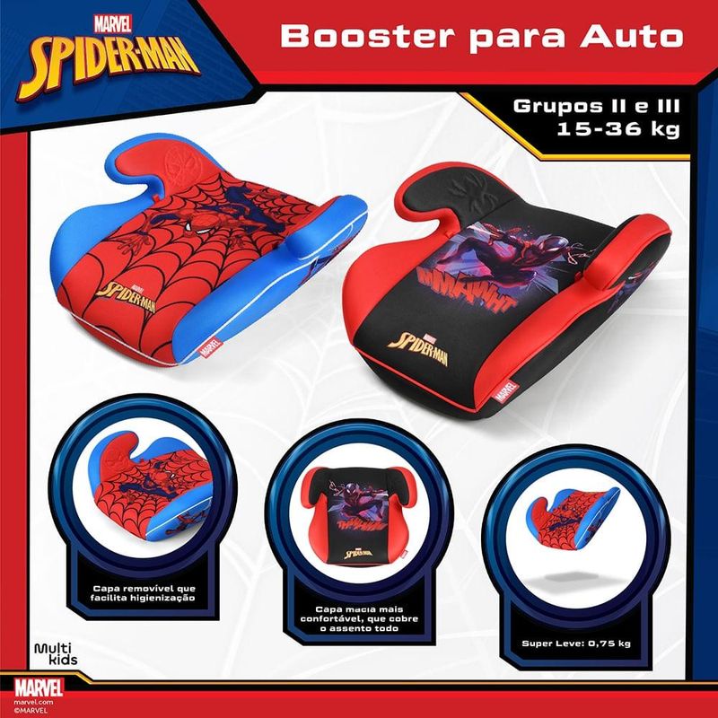 Cadeirinha para auto booster 15-36 kg disney homem aranha - bb618
