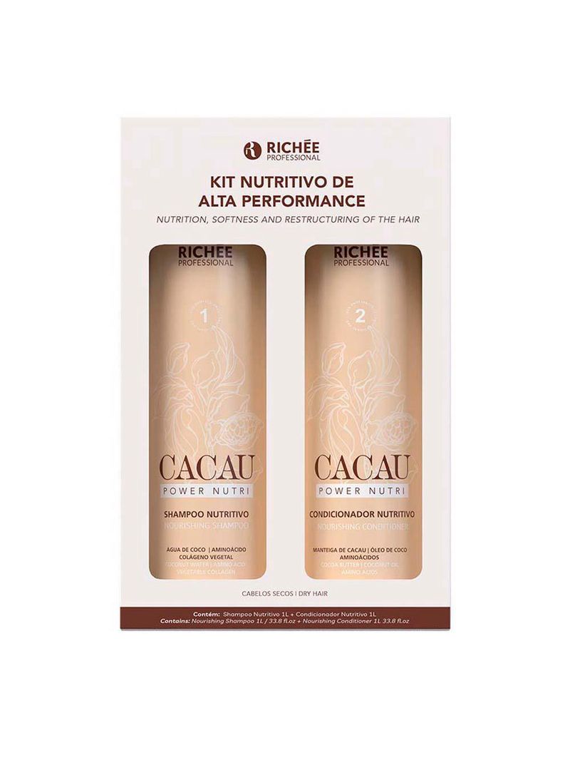 Richée professional cacau power nutri kit - shampoo + condicionador