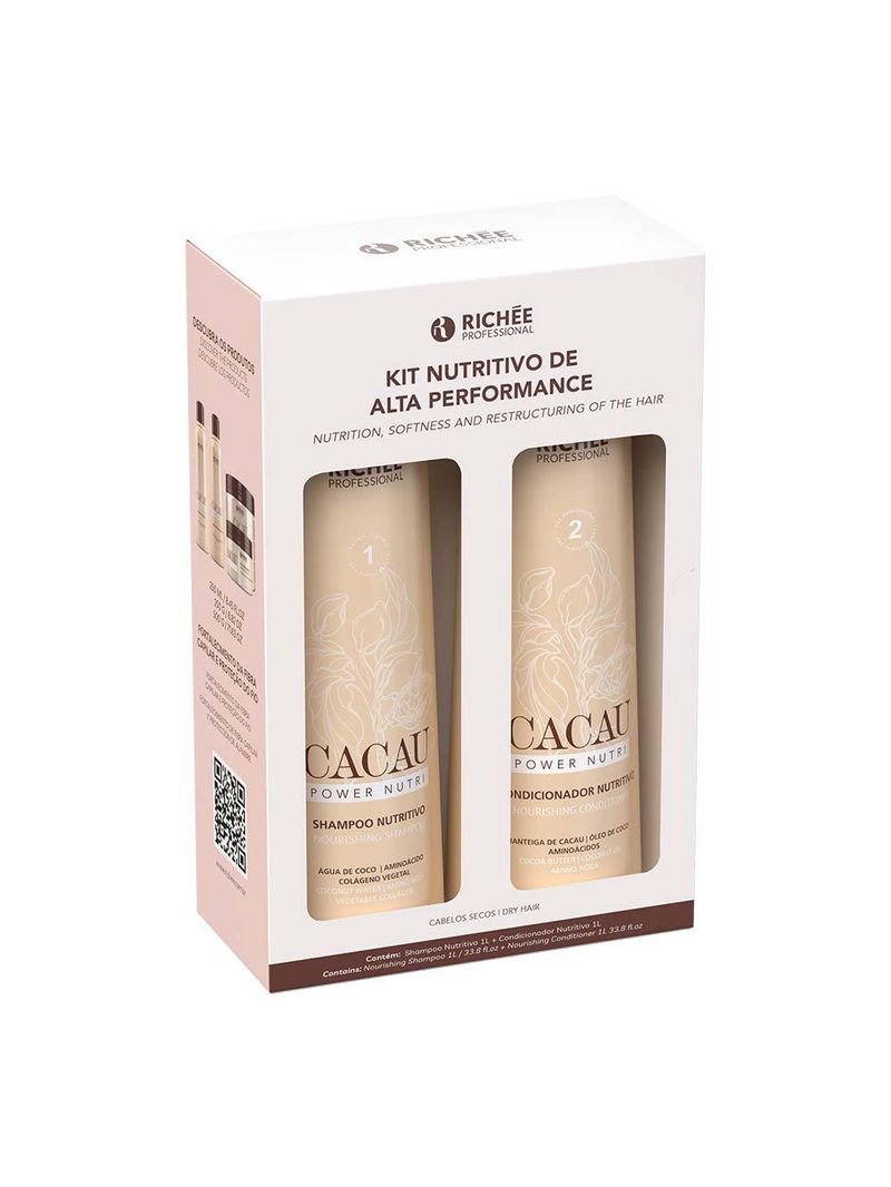 Richée professional cacau power nutri kit - shampoo + condicionador