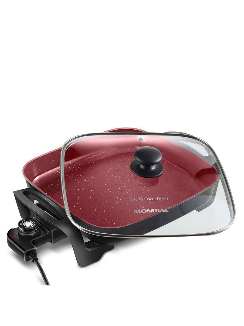 Panela Elétrica Grill Mondial Pe-49-rc Panela Eletrica Grill Pe-49-rc 127v/60hz Red Ceramic