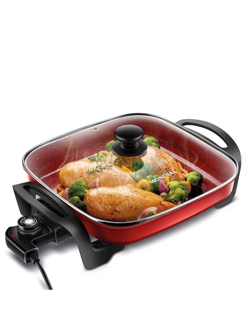 Panela Elétrica Grill Mondial Pe-49-rc Panela Eletrica Grill Pe-49-rc 127v/60hz Red Ceramic