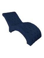 Recamier Divã Espreguiçadeira Para Sala Cliníca Aline Veludo Azul Marinho