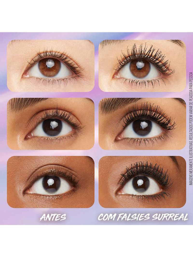 Máscara de cílios a prova d'Água maybelline ny - the falsies surreal