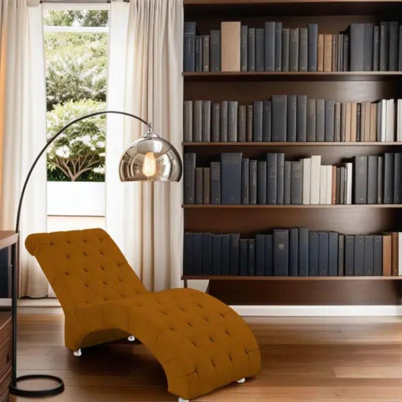Recamier Divã Espreguiçadeira Para Sala Cliníca Aline Suede Terracota