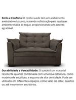 Sofá 2 Lugares Para Sala Moderno Confortável Alicia Suede marrom