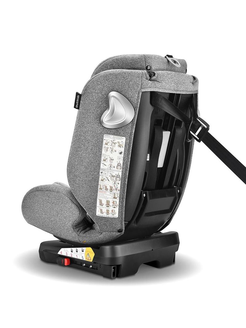 Cadeira para auto artemis 0-36 kgs isofix 360° cinza multikids baby - bb434