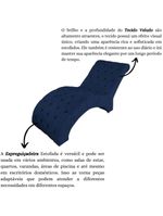 Recamier Divã Espreguiçadeira Para Sala Cliníca Aline Veludo Azul Marinho