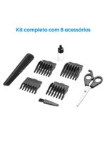 Máquina De Cortar Cabelo Studio Men - 2 Em 1 Cabelo E Barba Lâminas Em Aço Inox Acessórios 220V