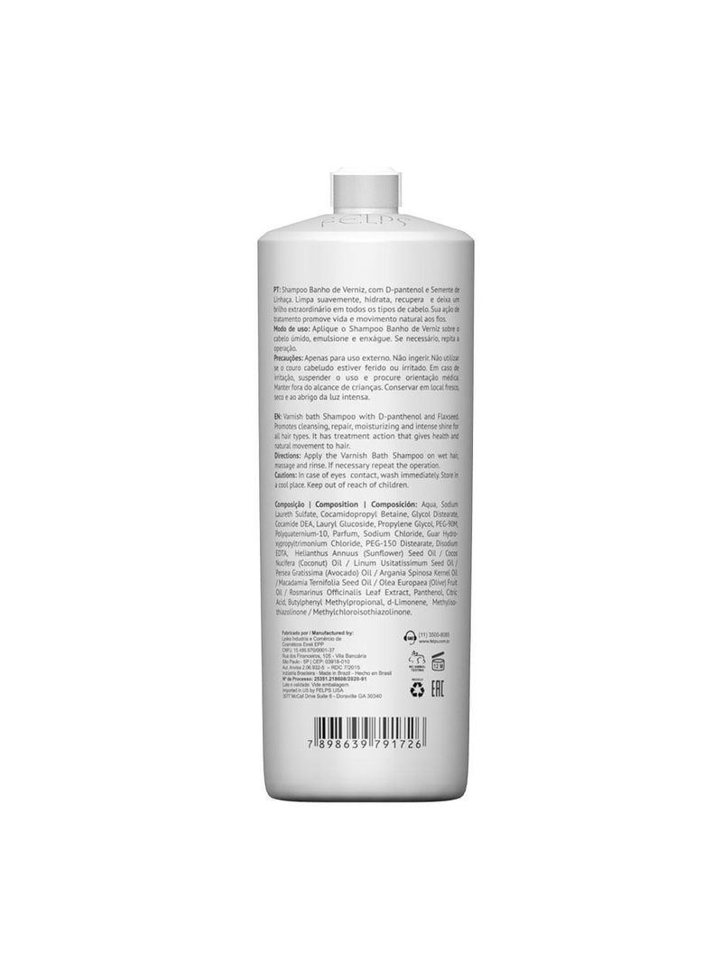 Felps banho de verniz – shampoo hidratante