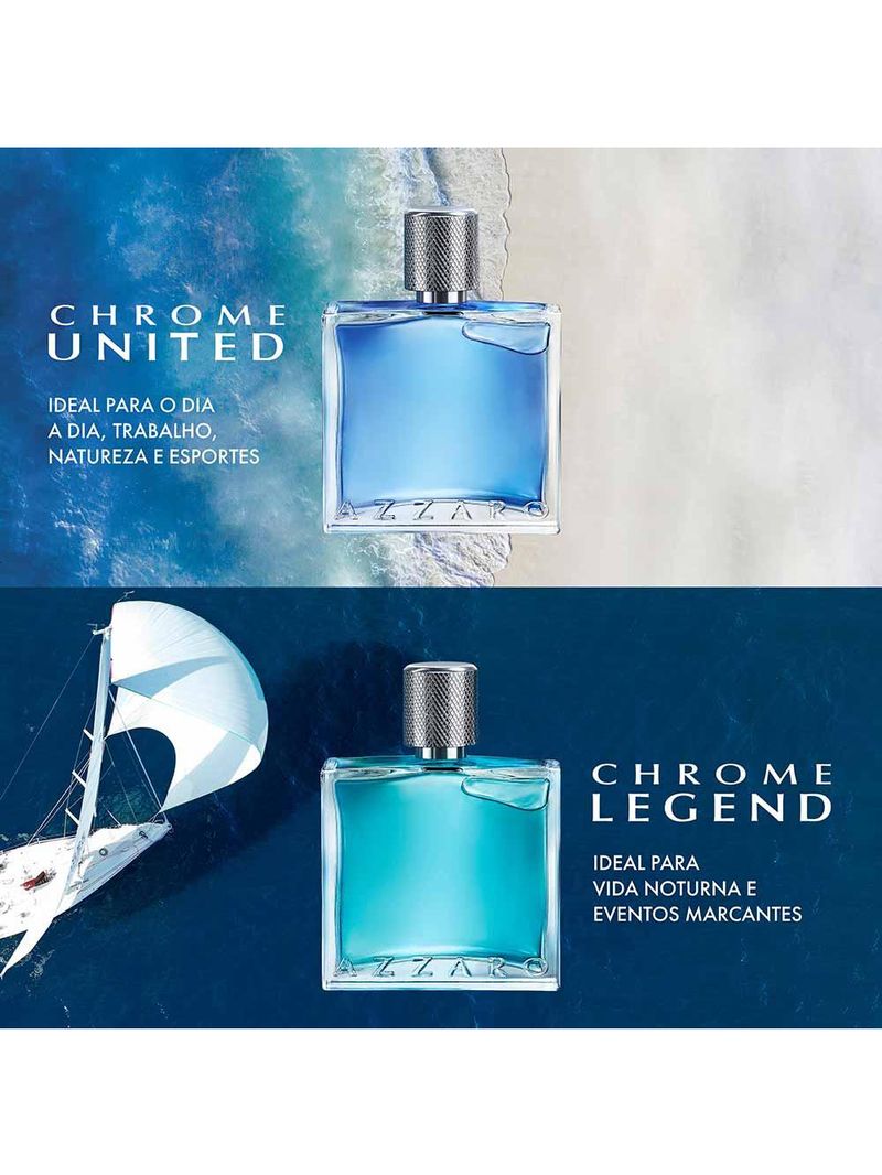 Azzaro chrome united perfume masculino eau de toilette