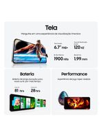 Smartphone samsung galaxy s24 fe 5g azul 128gb, 8gb ram, galaxy ai, câmera traseira 50mp, tela 67" 60-120hz, ip68 e processador exynos 2400e