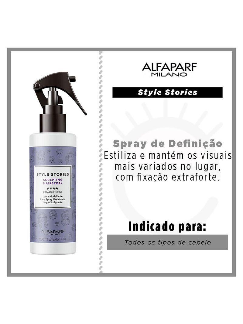 Spray texturizador alfaparf milano style stories sculpting hairspray